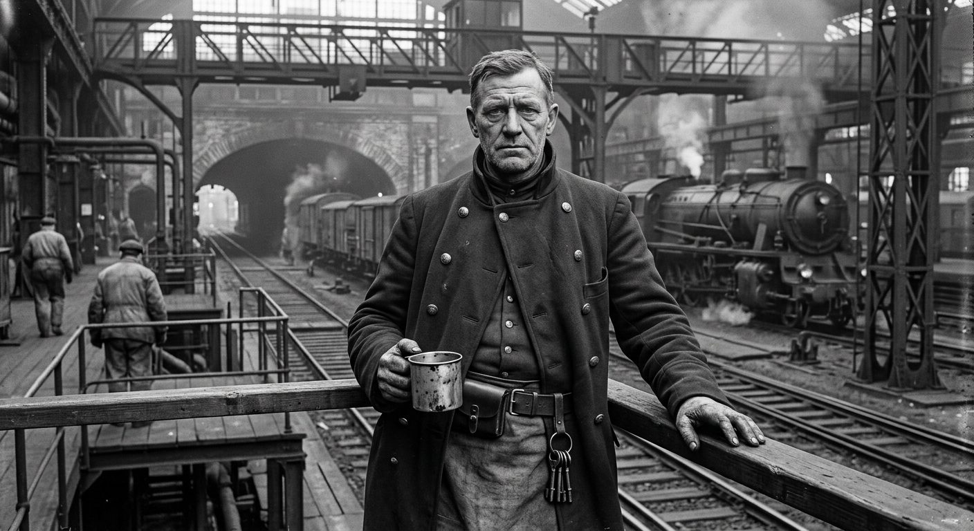 Section Foreman Grosz — On His Station and Corridor, rendered as photograph.