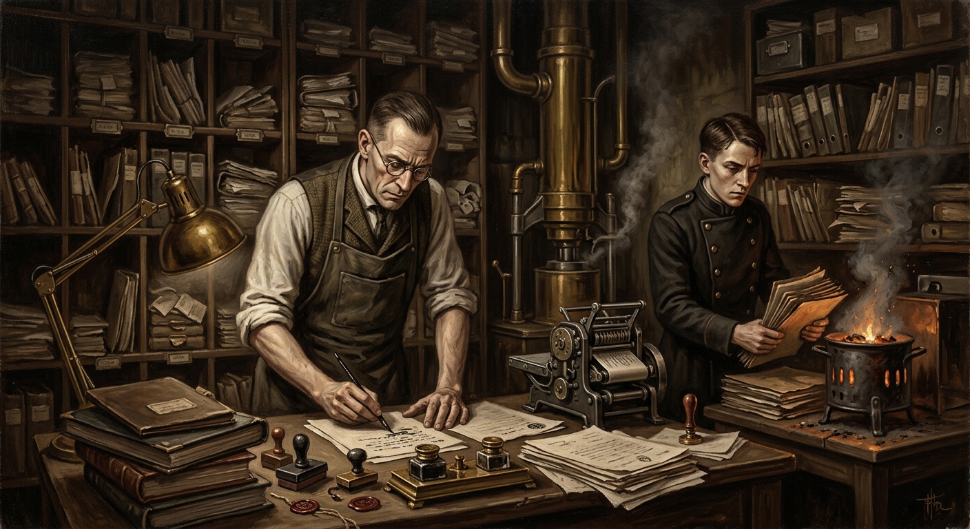 Burnwrights — Burnwrights, rendered as oil-painting.
