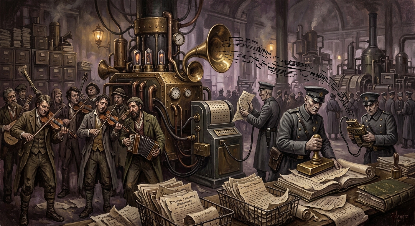 Orison Licensing Acts A.S. 94 — Orison Licensing Acts A.S. 94, rendered as oil-painting.
