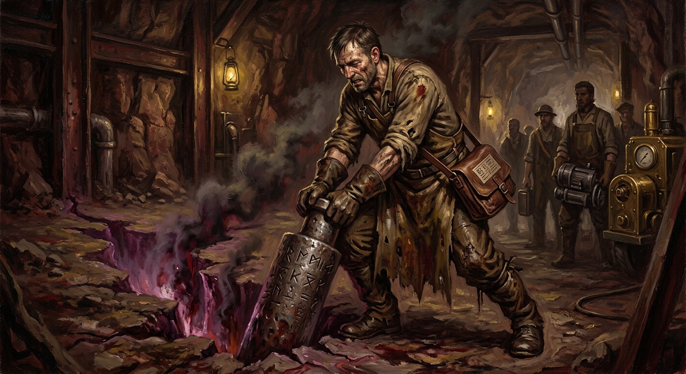 Saint Orren of the Iron Plug — Saint Orren of the Iron Plug, rendered as oil-painting.