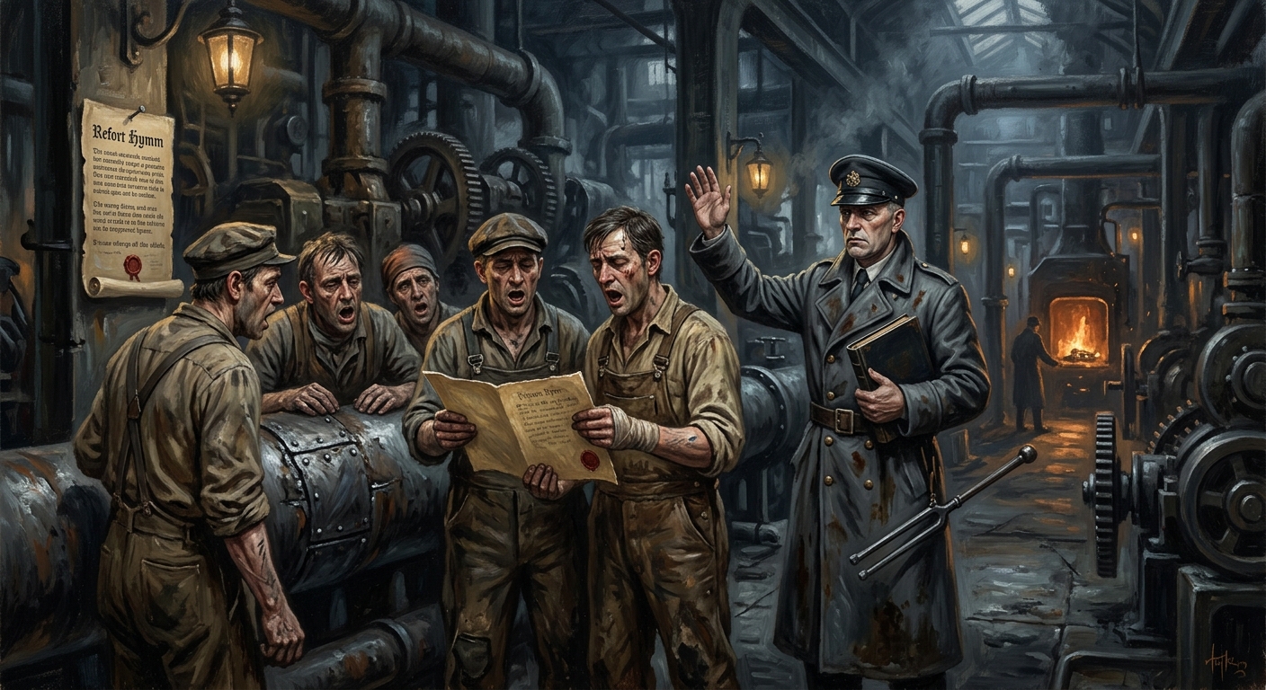 Gasket Hymn Reform — Gasket Hymn Reform, rendered as oil-painting.