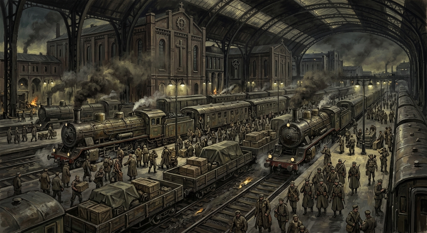 Münchner Kreuzbahnhof — Münchner Kreuzbahnhof, rendered as oil-painting.