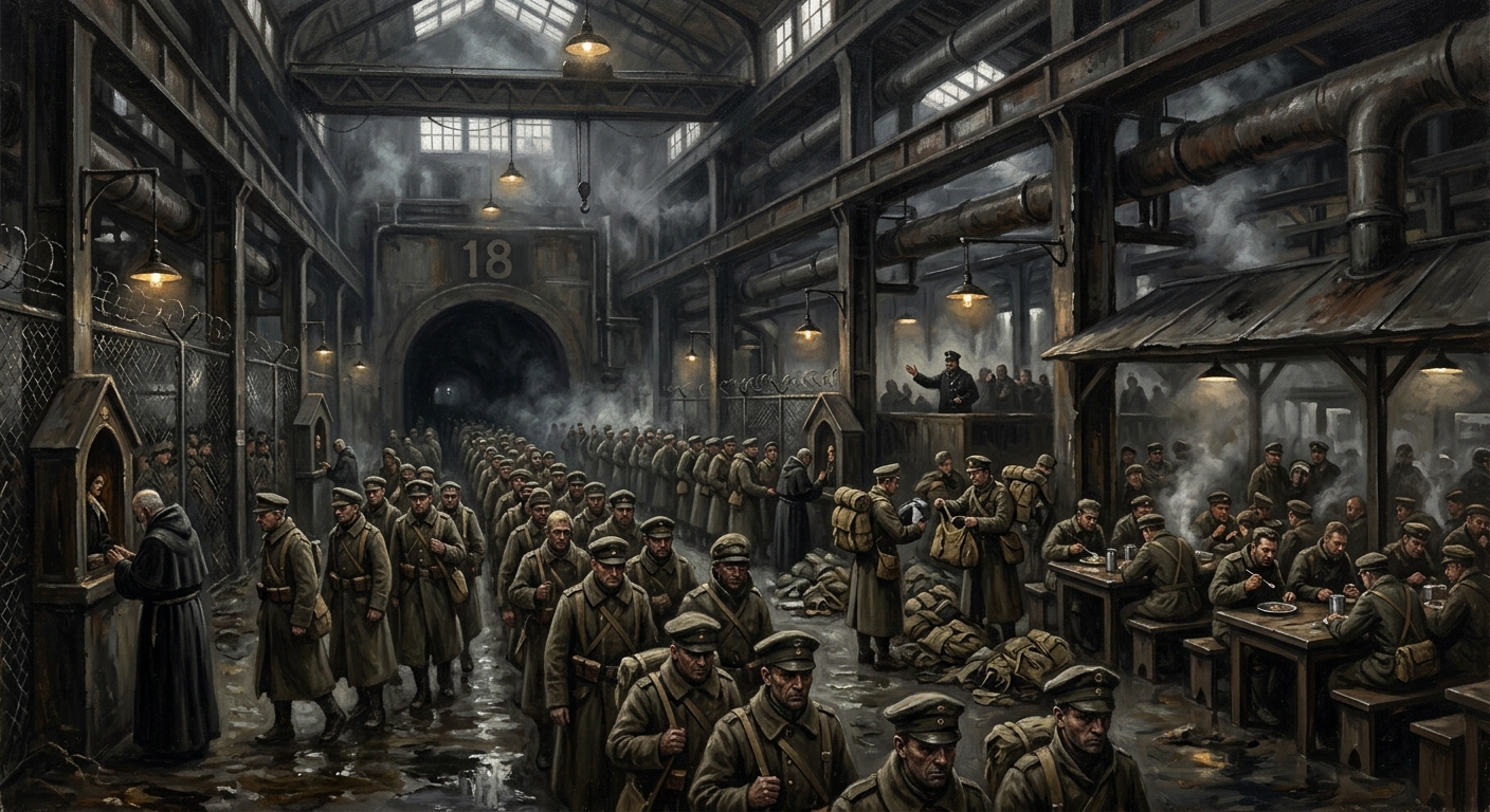 Durchgangskaserne — Durchgangskaserne, rendered as oil-painting.