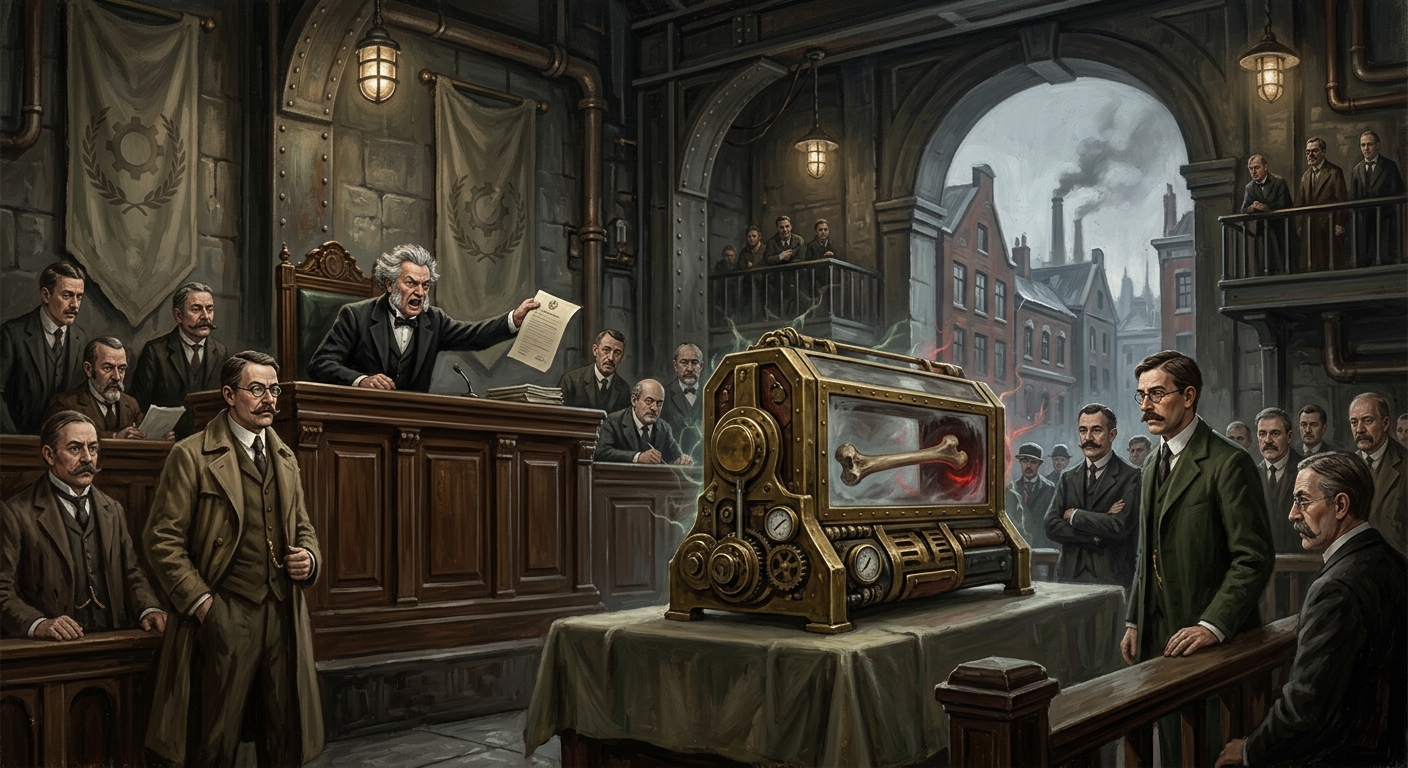 Trial of Saint Aldebrand's Reliquary — Trial of Saint Aldebrand's Reliquary, rendered as oil-painting.