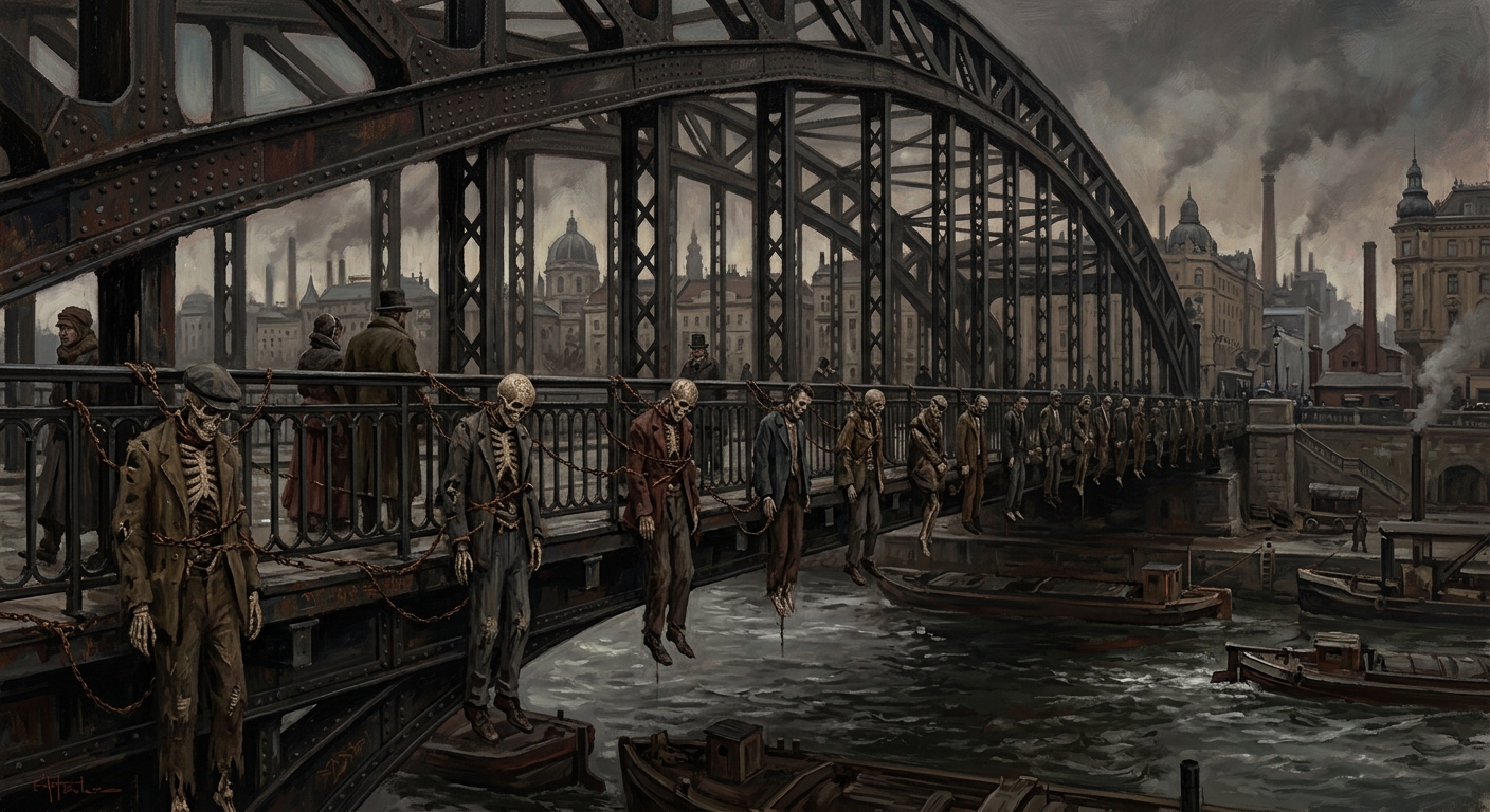 Hanged Bridge — Hanged Bridge, rendered as oil-painting.