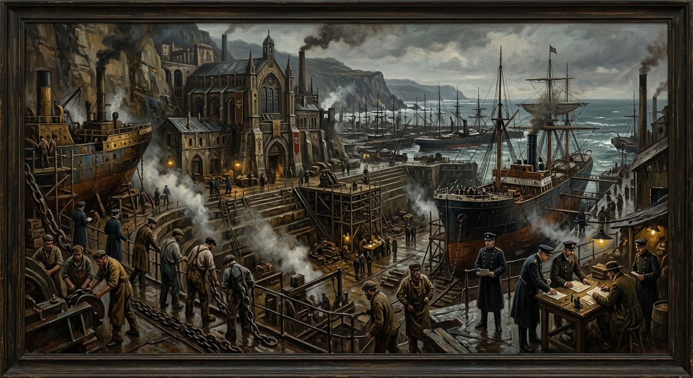 Genoa — Genoa, rendered as oil-painting.