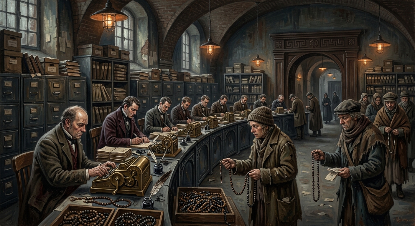 The Counting Hall — The Counting Hall, rendered as oil-painting.