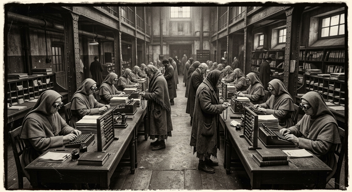The Counting Hall — On the Twelve Desks, rendered as photograph.