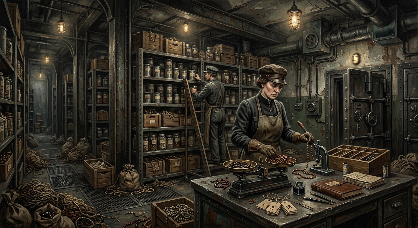 The Bead Vault — The Bead Vault, rendered as oil-painting.