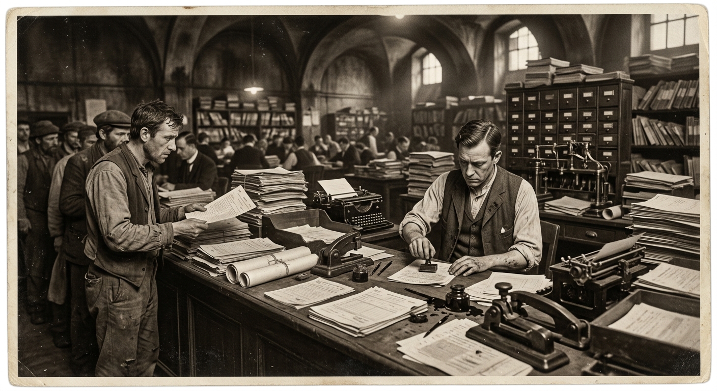 The Supplementary Entry Office — On Forms, rendered as photograph.