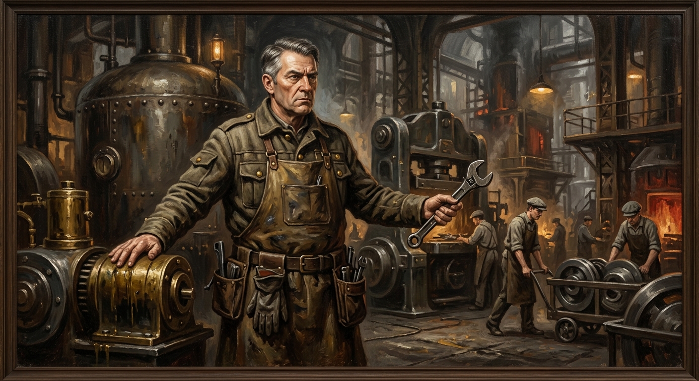 Arch-Artificer Lute Brann — Arch-Artificer Lute Brann, rendered as oil-painting.