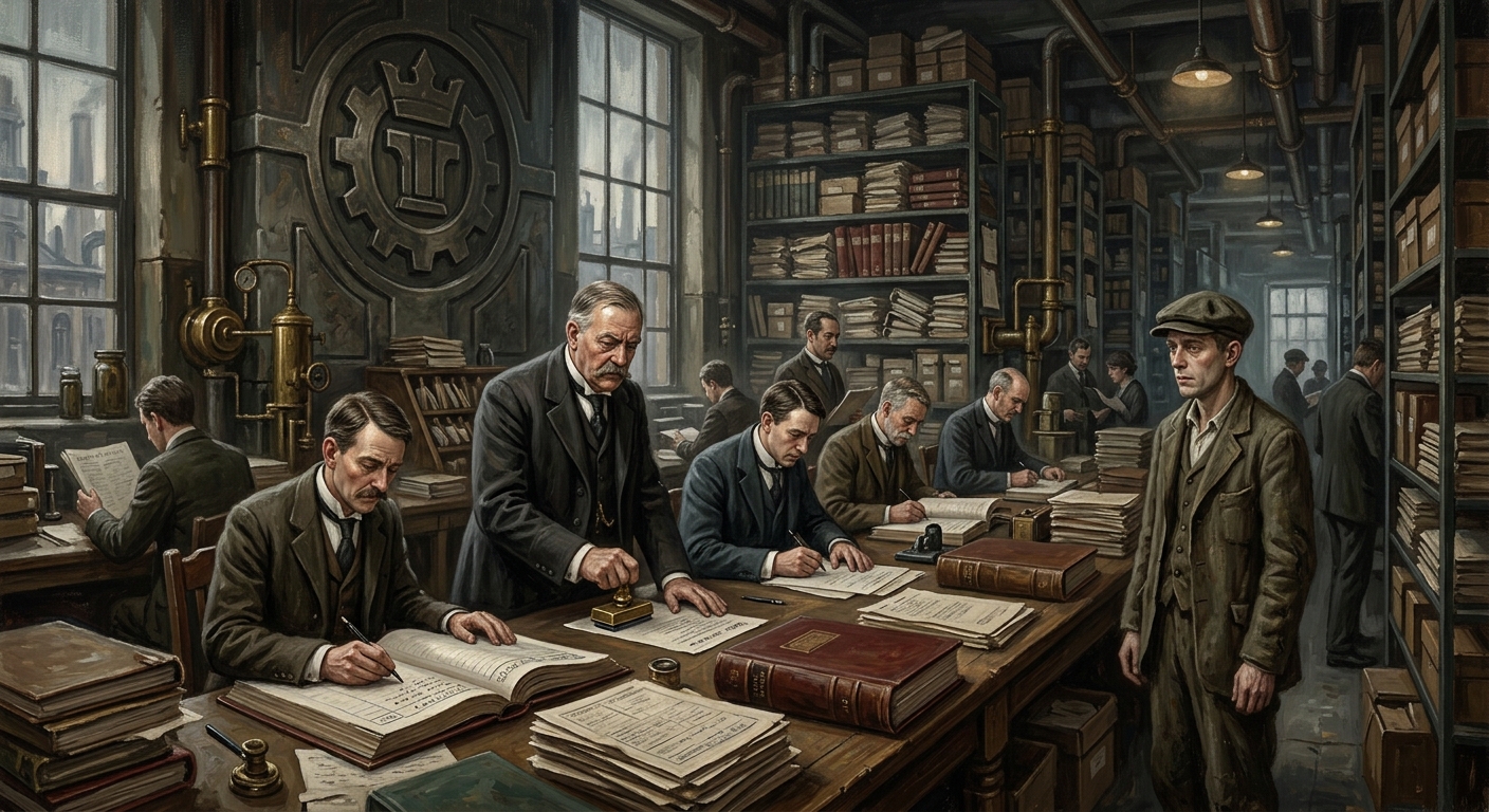 Bureau Circular 221-R — Bureau Circular 221-R, rendered as oil-painting.