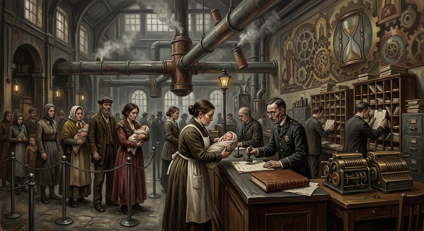 The Natal Registration Act — The Natal Registration Act, rendered as oil-painting.
