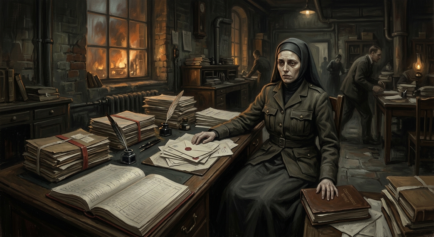 Sister Adelhaid — Sister Adelhaid, rendered as oil-painting.