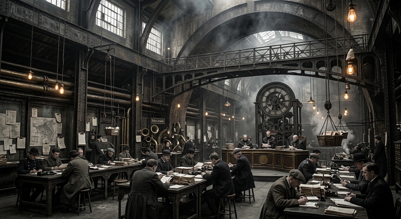 Absolution Hall — On Its Architecture, rendered as photograph.