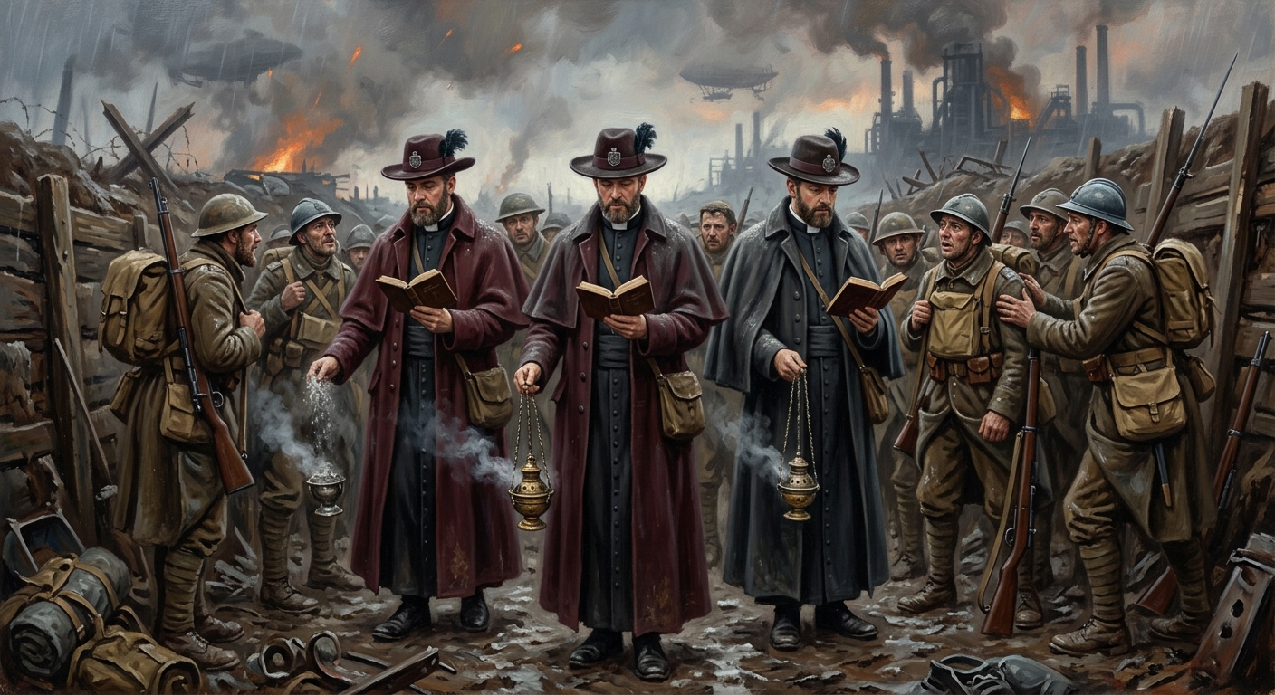 Ash Chaplains — Ash Chaplains, rendered as oil-painting.