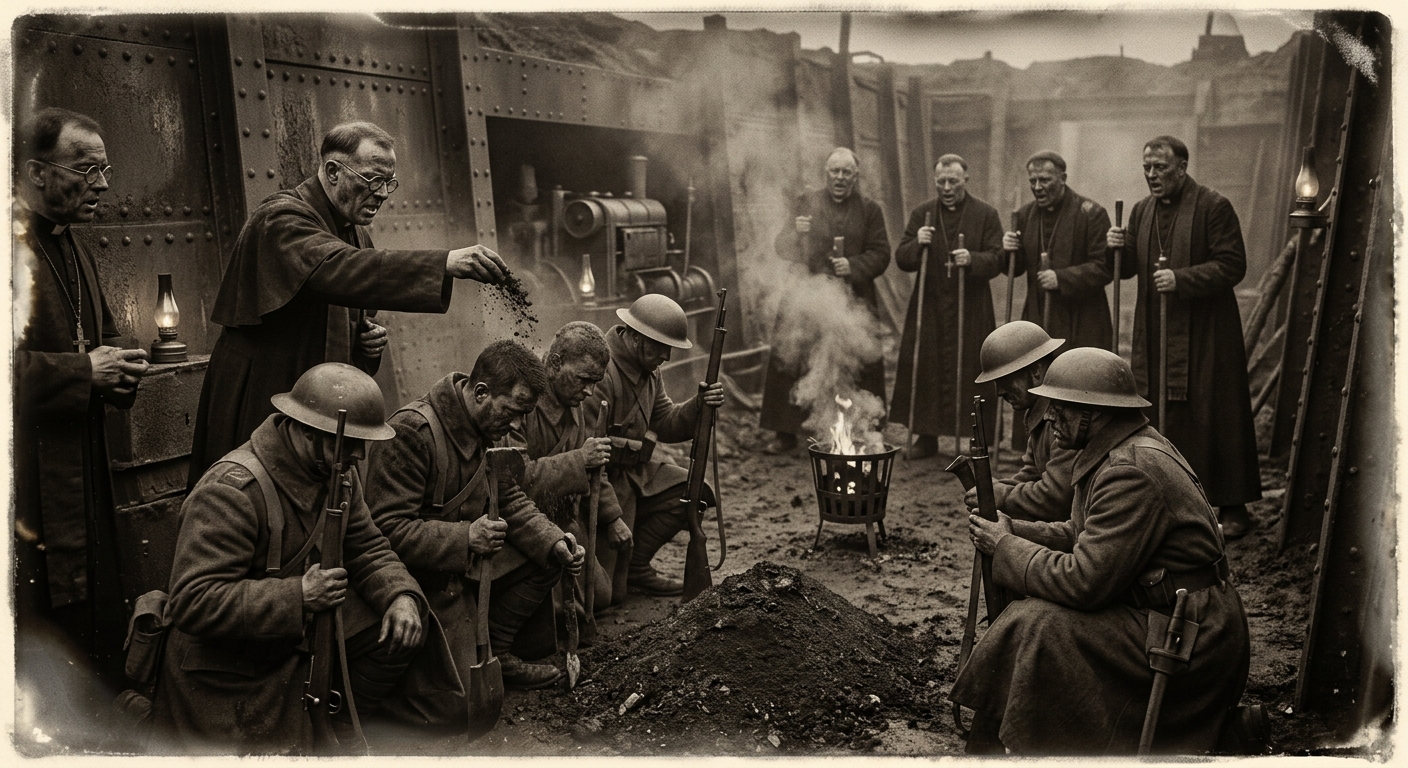 Ash Chaplains — On Relic-Ash, rendered as photograph.
