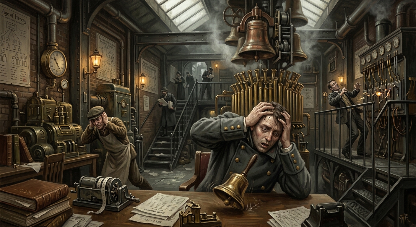 Bell-sickness — Bell-sickness, rendered as oil-painting.