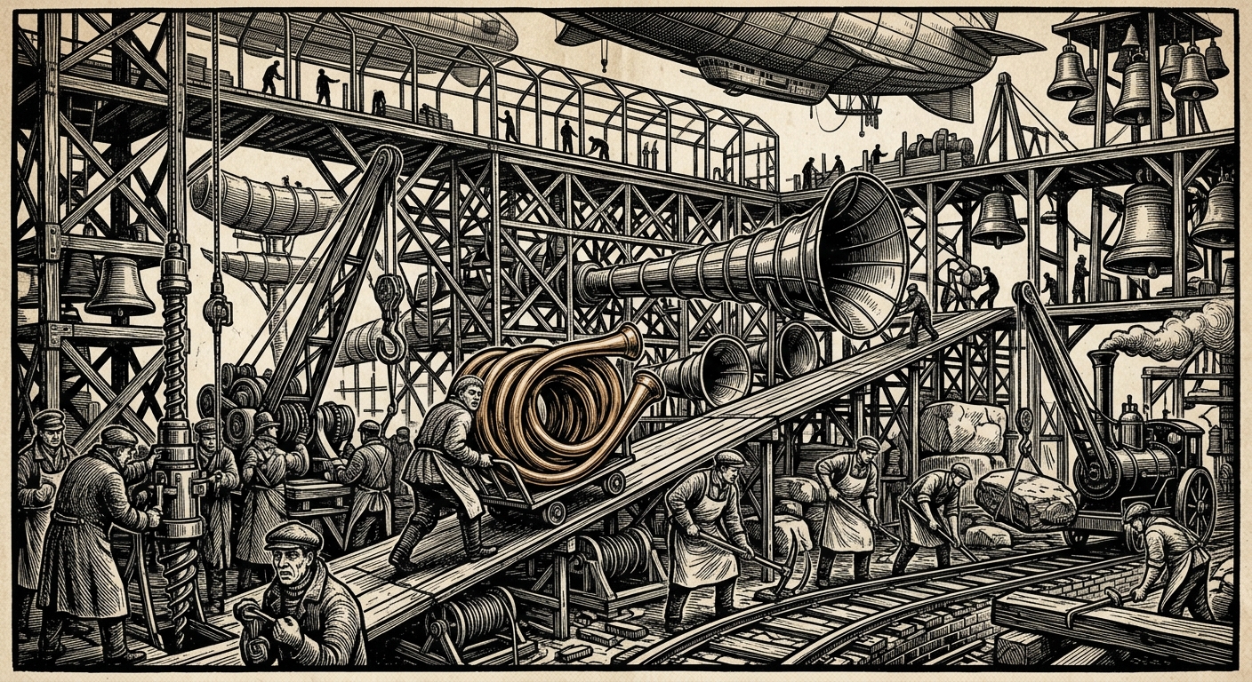 Bellways — On the Making of a Lattice, rendered as woodcut.