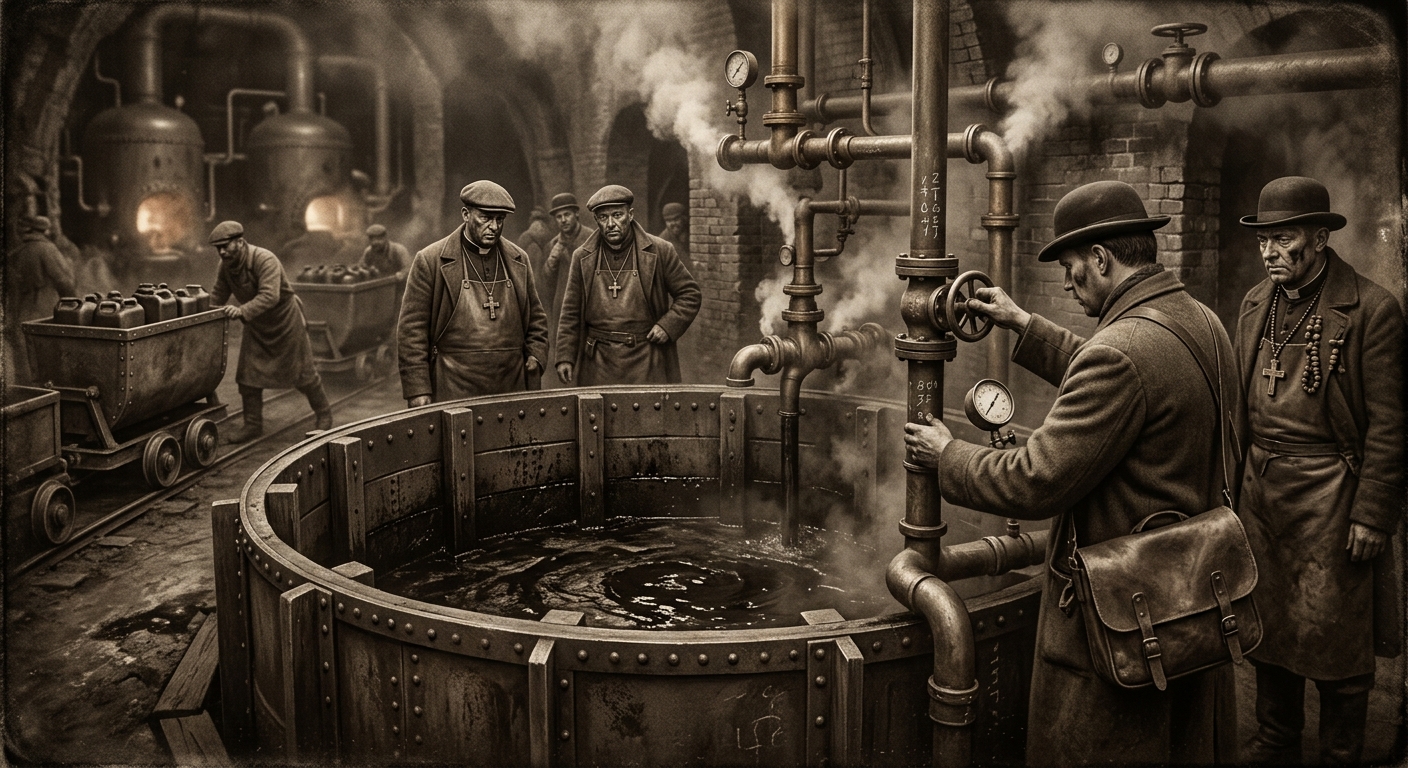 Black Diesel — On Origins in Pit, Siege, and Arithmetic, rendered as photograph.
