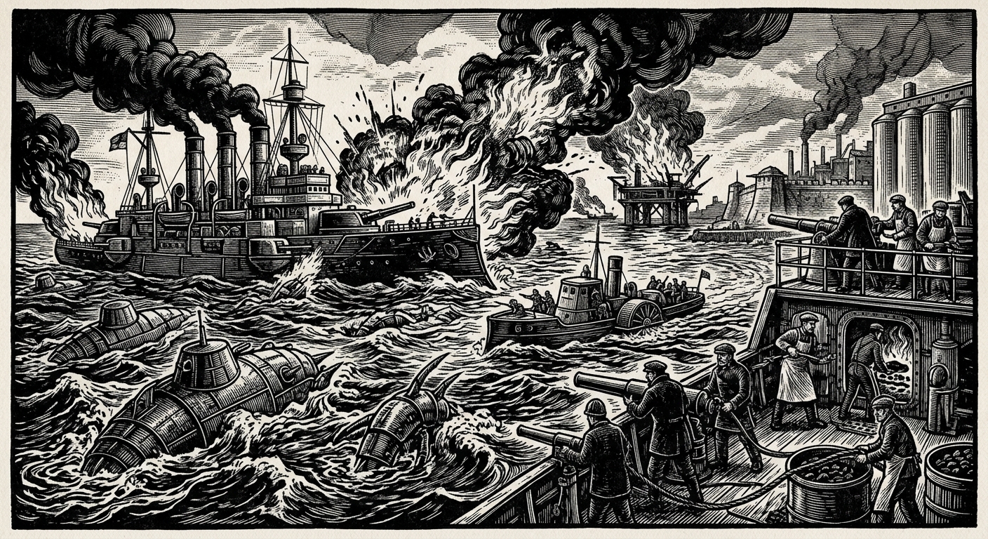 Black Sea — On Kargath's Water and Maldrake's Heat, rendered as woodcut.