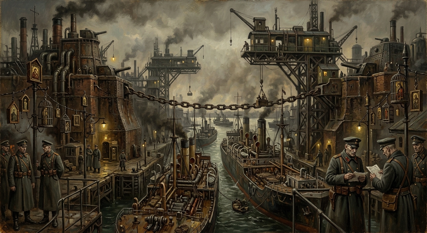 The Bosphorus — The Bosphorus, rendered as oil-painting.