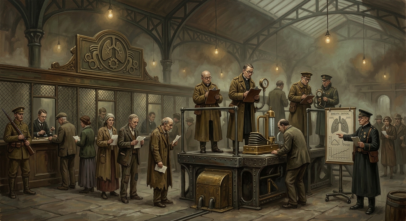 The Breath Office — The Breath Office, rendered as oil-painting.