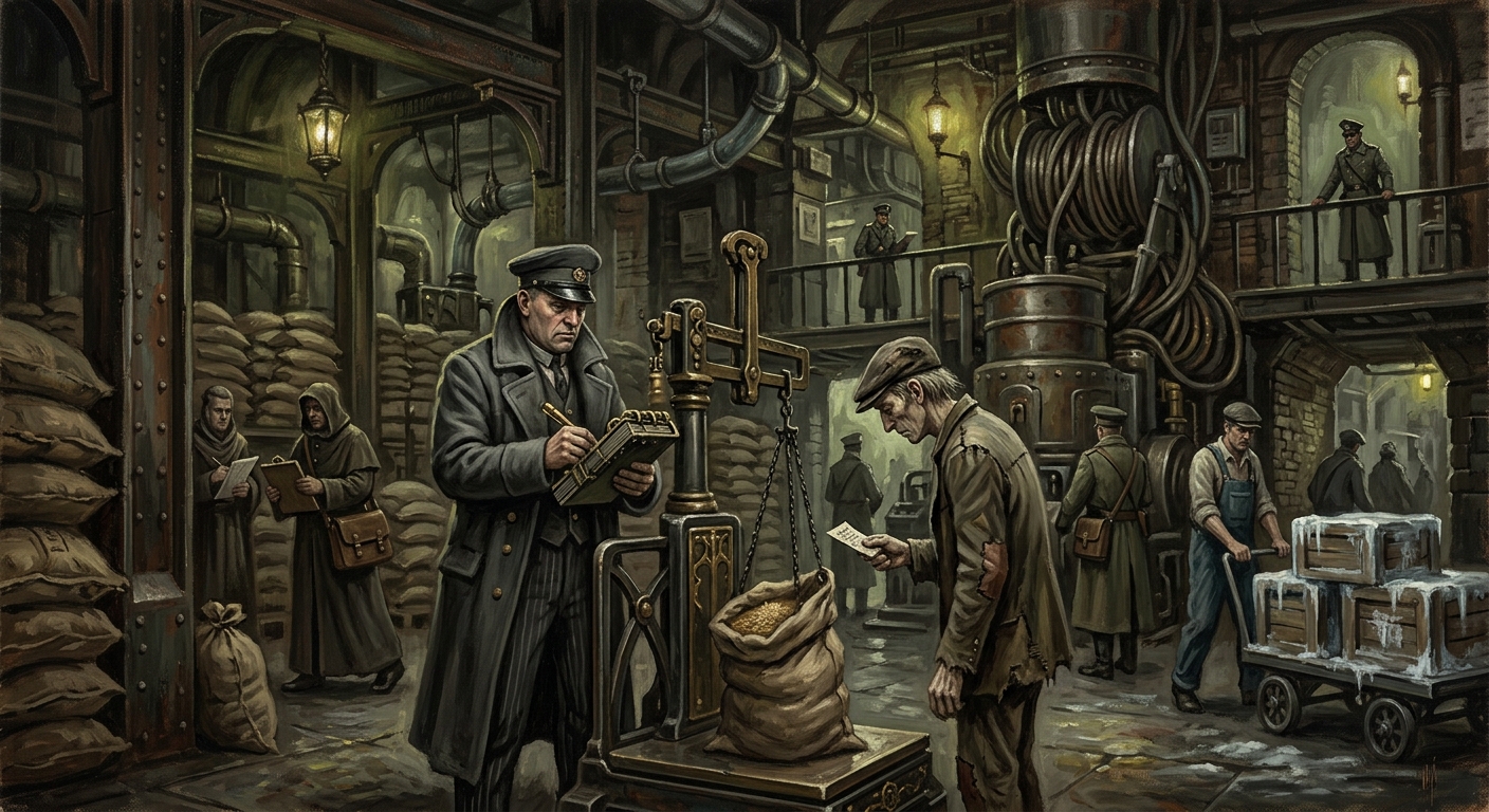 Bureau of Commerce — Bureau of Commerce, rendered as oil-painting.