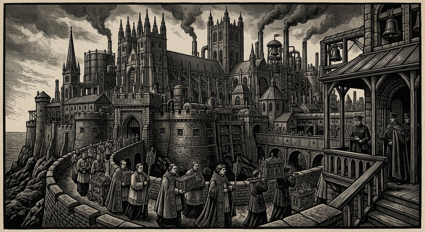 Canterbury — On the Cathedral and Its Relics, rendered as woodcut.