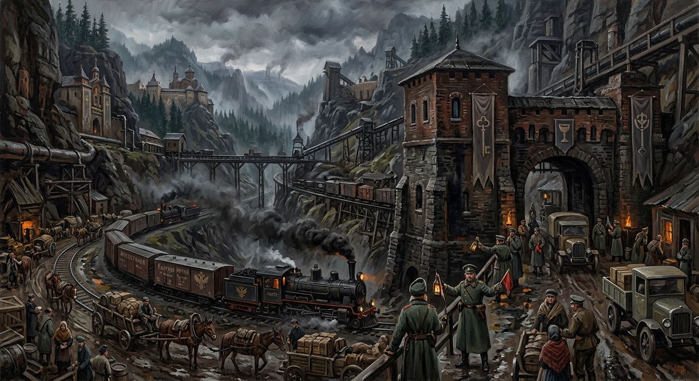 Carpathian Corridor — Carpathian Corridor, rendered as oil-painting.