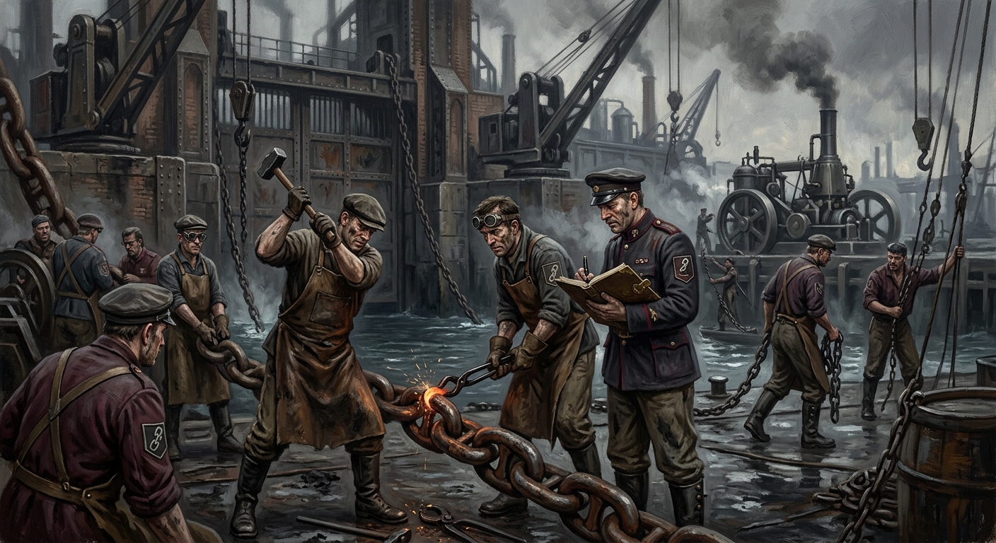Chainwrights — Chainwrights, rendered as oil-painting.