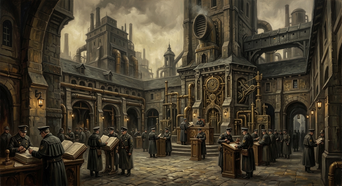 Cloister of Concord — Cloister of Concord, rendered as oil-painting.