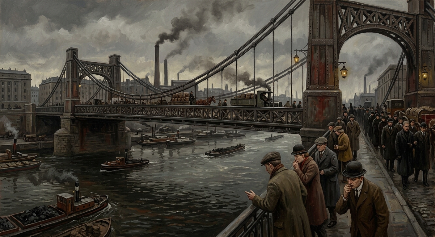 Dębnicki Bridge — Dębnicki Bridge, rendered as oil-painting.