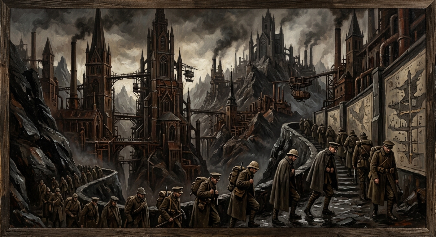 Ebon Heights — Ebon Heights, rendered as oil-painting.