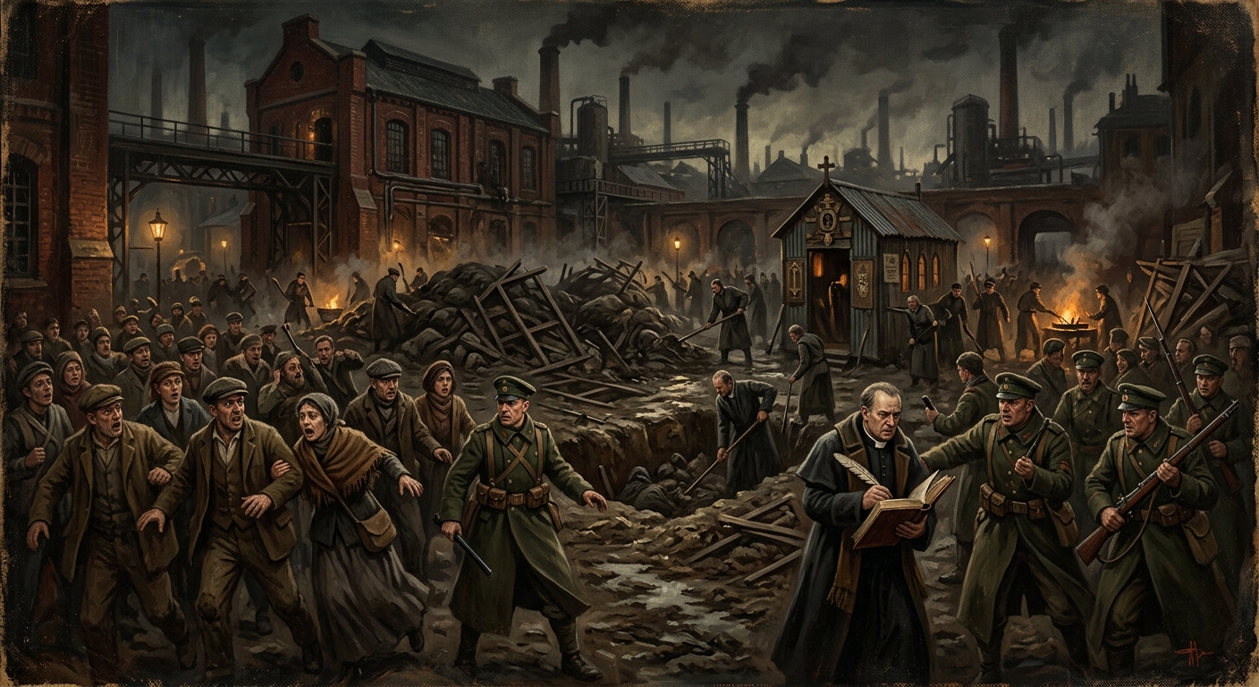 First Ossuary Panic — First Ossuary Panic, rendered as oil-painting.