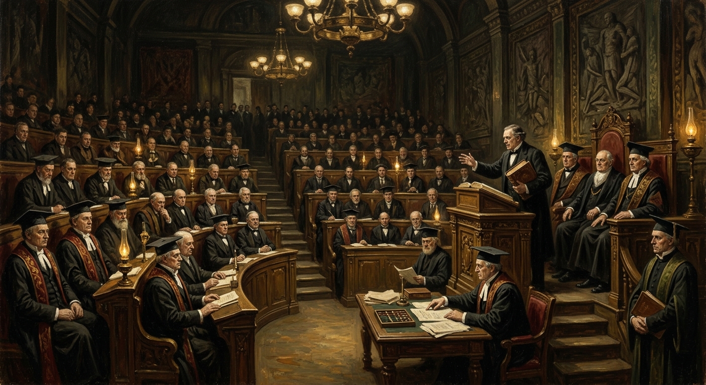 Fourteenth Doctrinal Congress — Fourteenth Doctrinal Congress, rendered as oil-painting.