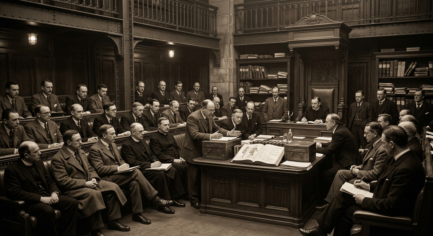 Fourteenth Doctrinal Congress — On the Schism That Forced the Chairs to Fill, rendered as photograph.