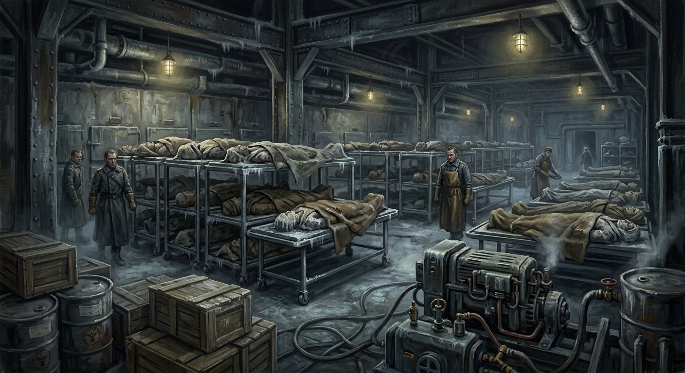 Frost Yards — Frost Yards, rendered as oil-painting.