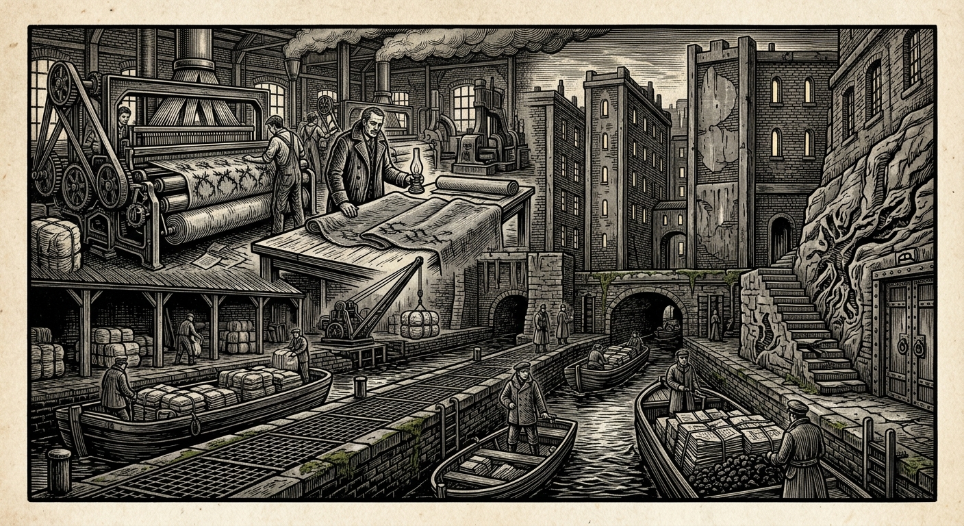 Ghent — On Saint Sabina's Cloth, rendered as woodcut.