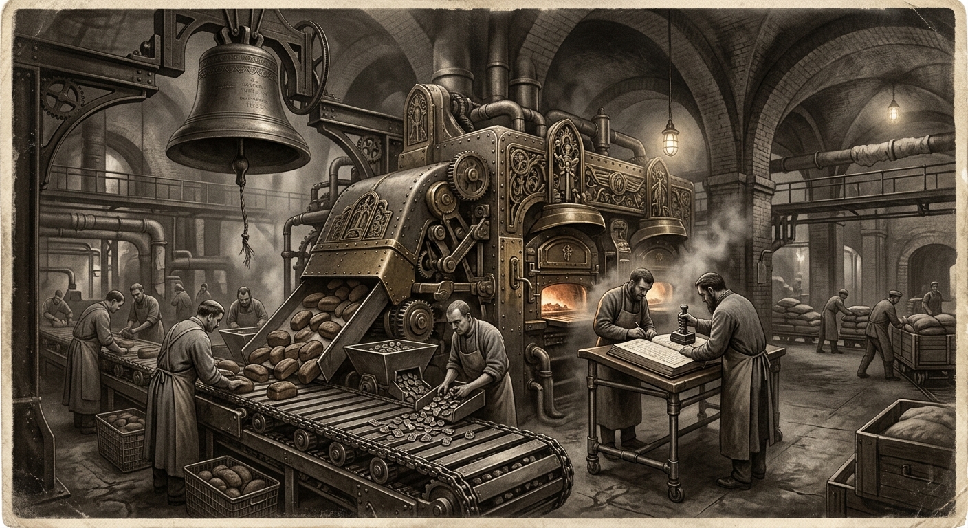 The Heartlands — On Bells, Bread, and the Sanctified Machine, rendered as photograph.