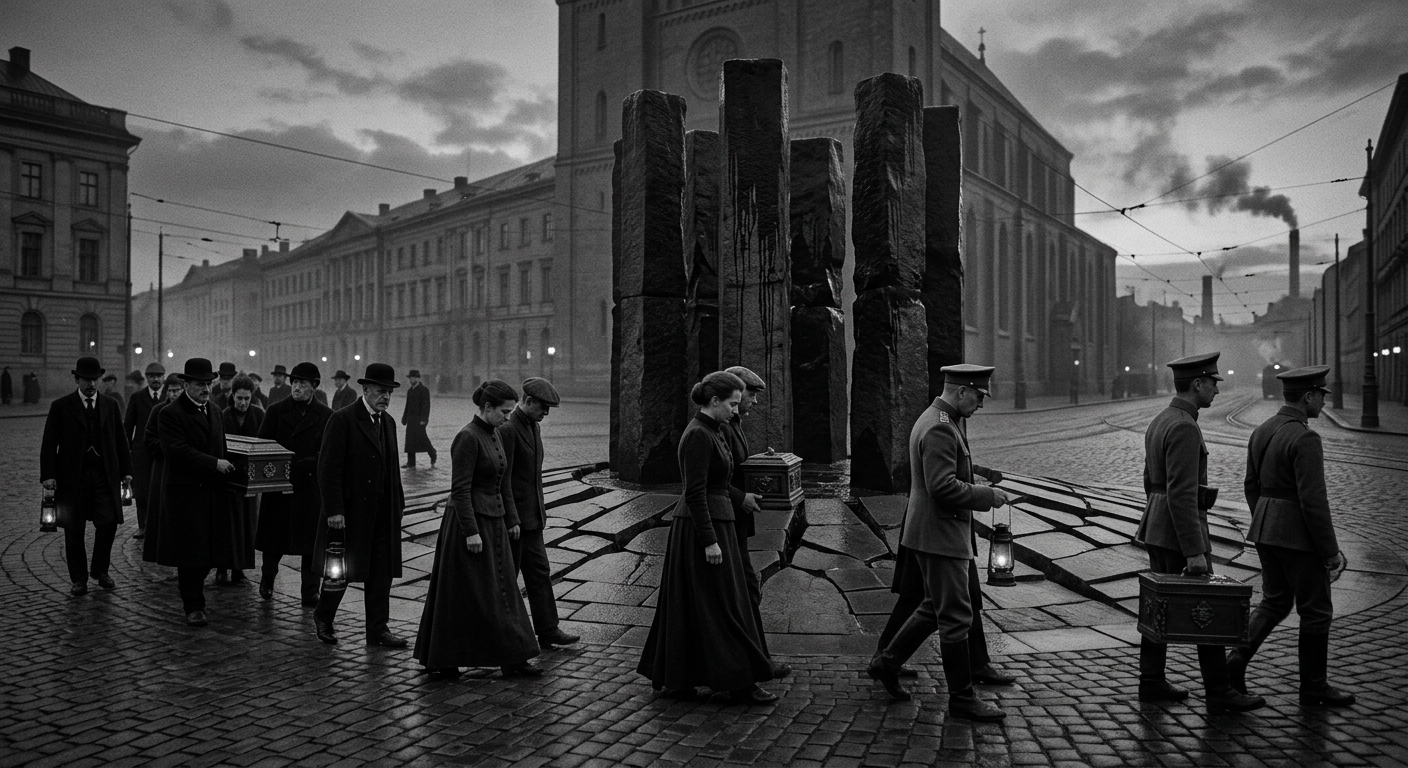 Heldenplatz — On the Black Procession of A.S. 30, rendered as photograph.