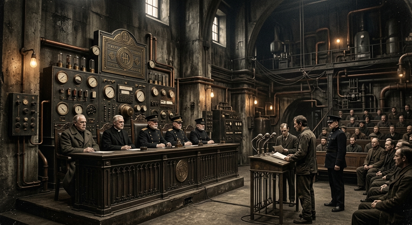 Hush Court — On the Great Hush as Title Deed, rendered as photograph.