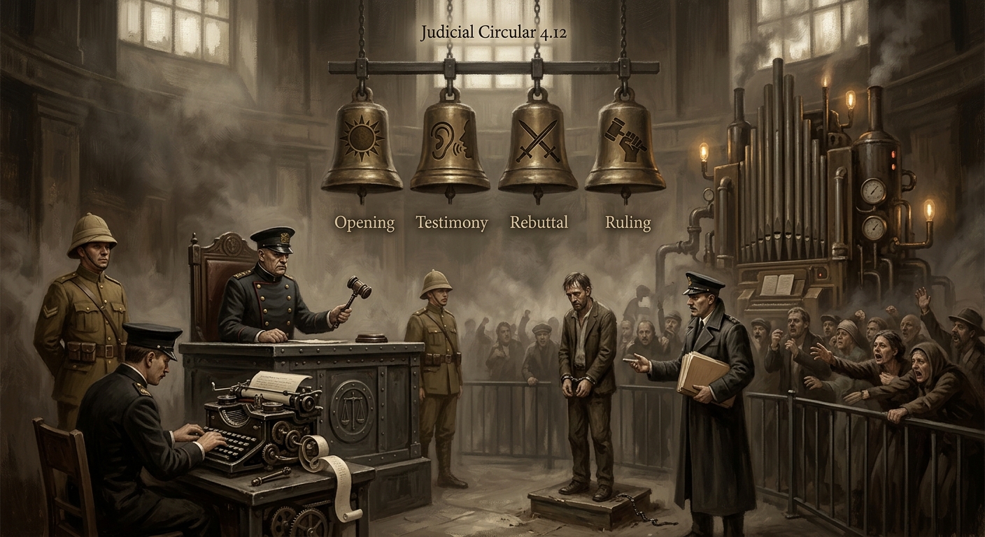 Judicial Circular 4.12 — Judicial Circular 4.12, rendered as oil-painting.