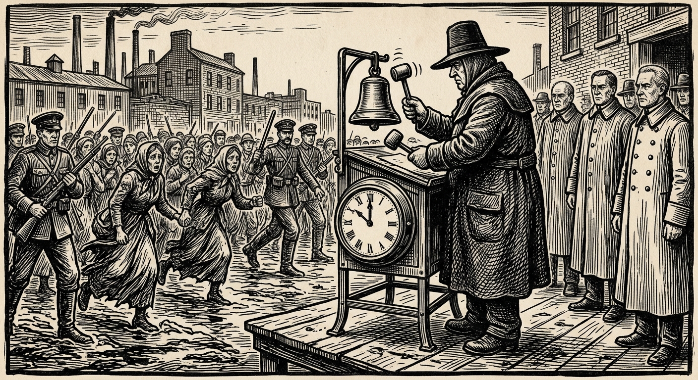 Judicial Circular 4.12 — On the Four Measures, rendered as woodcut.