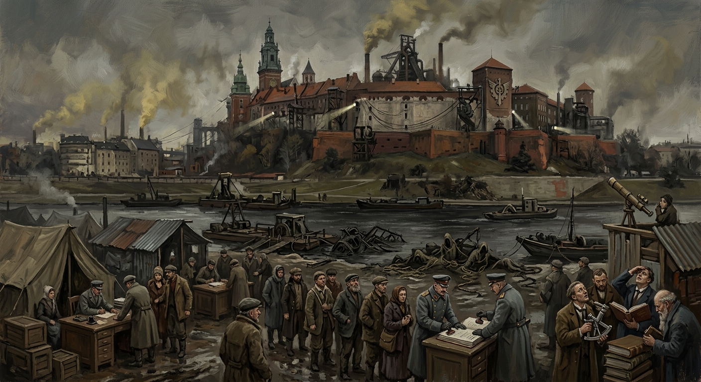 Kraków — Kraków, rendered as oil-painting.