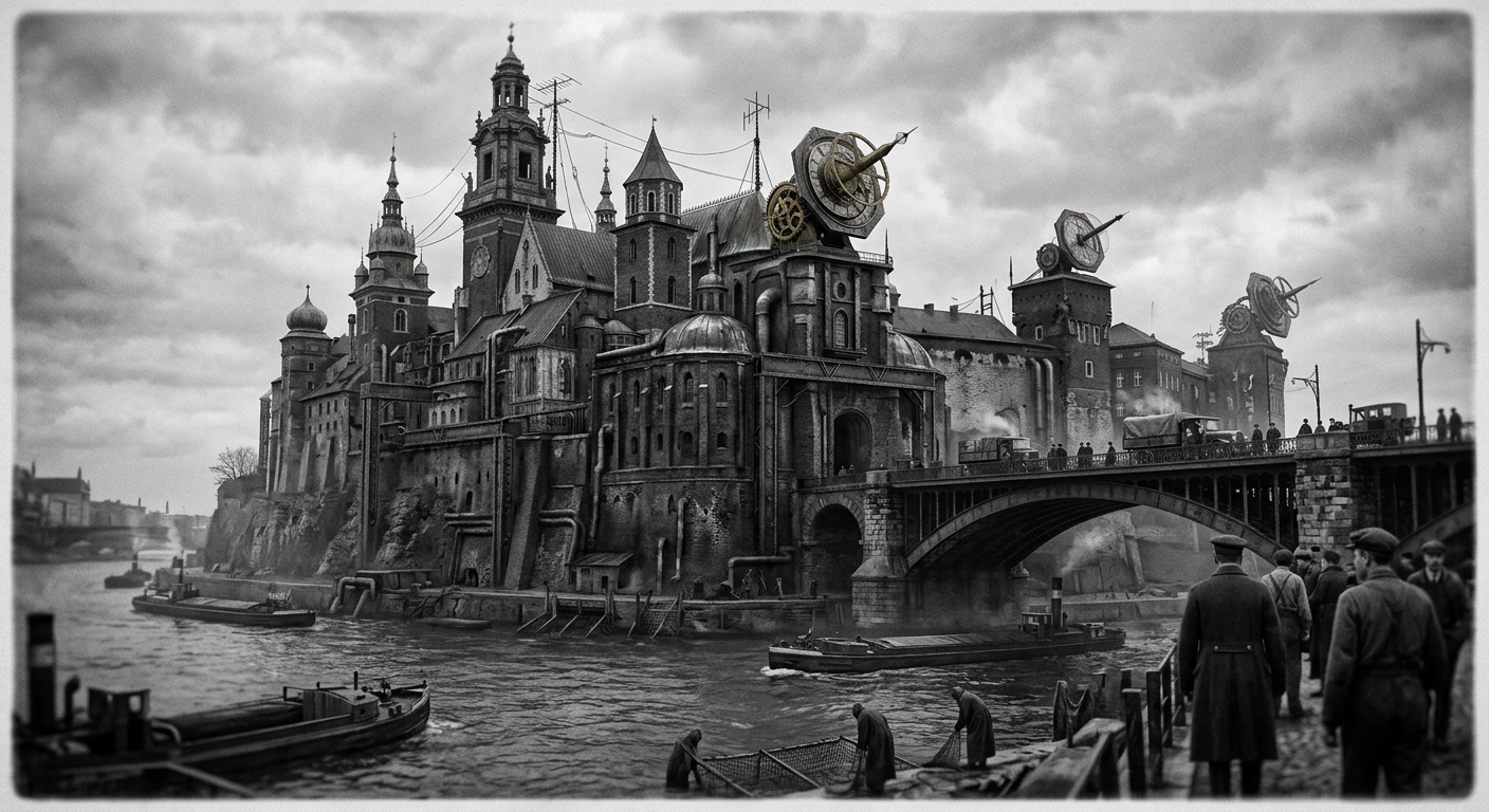 Kraków — On Wawel and the Old Heights, rendered as photograph.