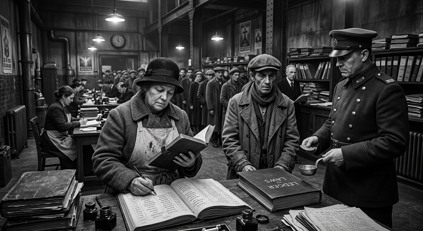 Ledger Laws — On the Hunger That Required Law, rendered as photograph.