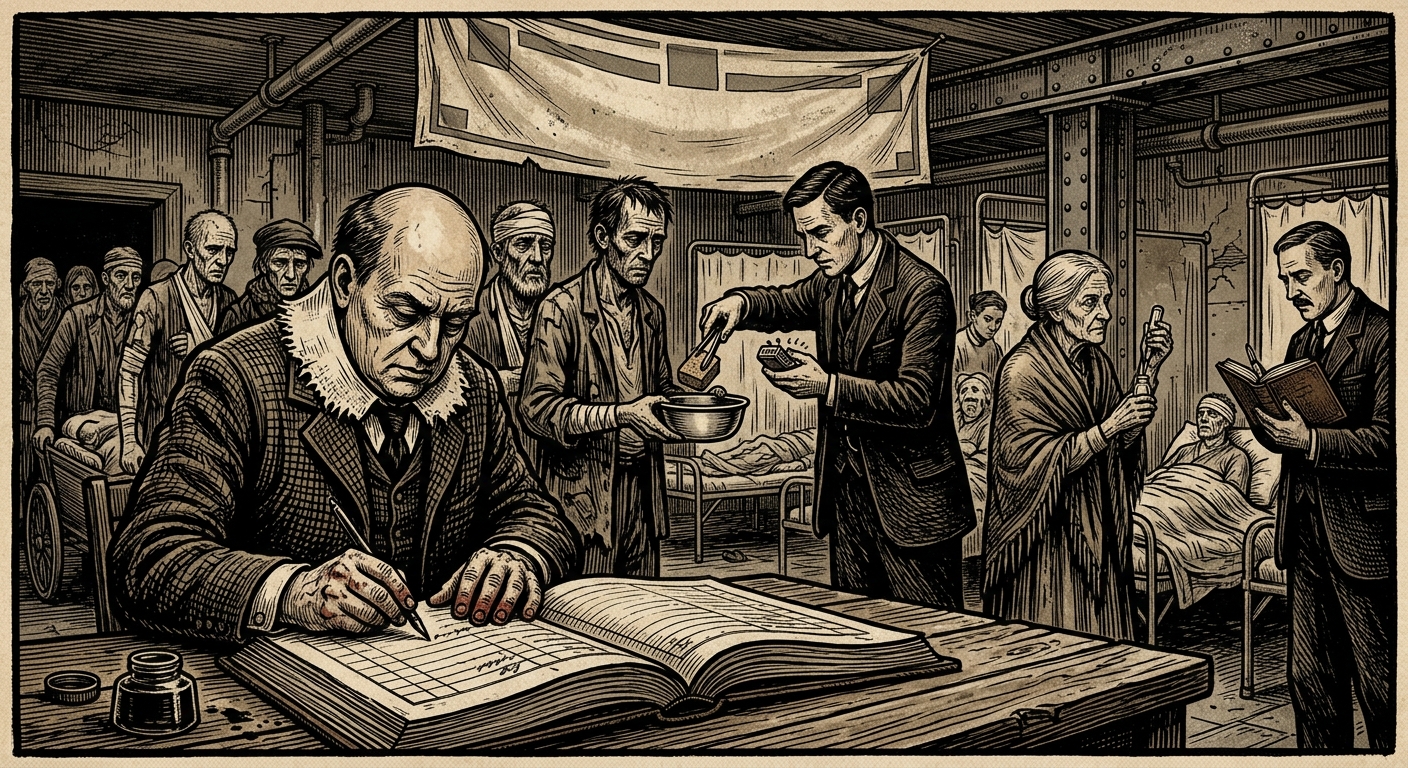 Ledger Laws — On the Articles of Measure, rendered as woodcut.