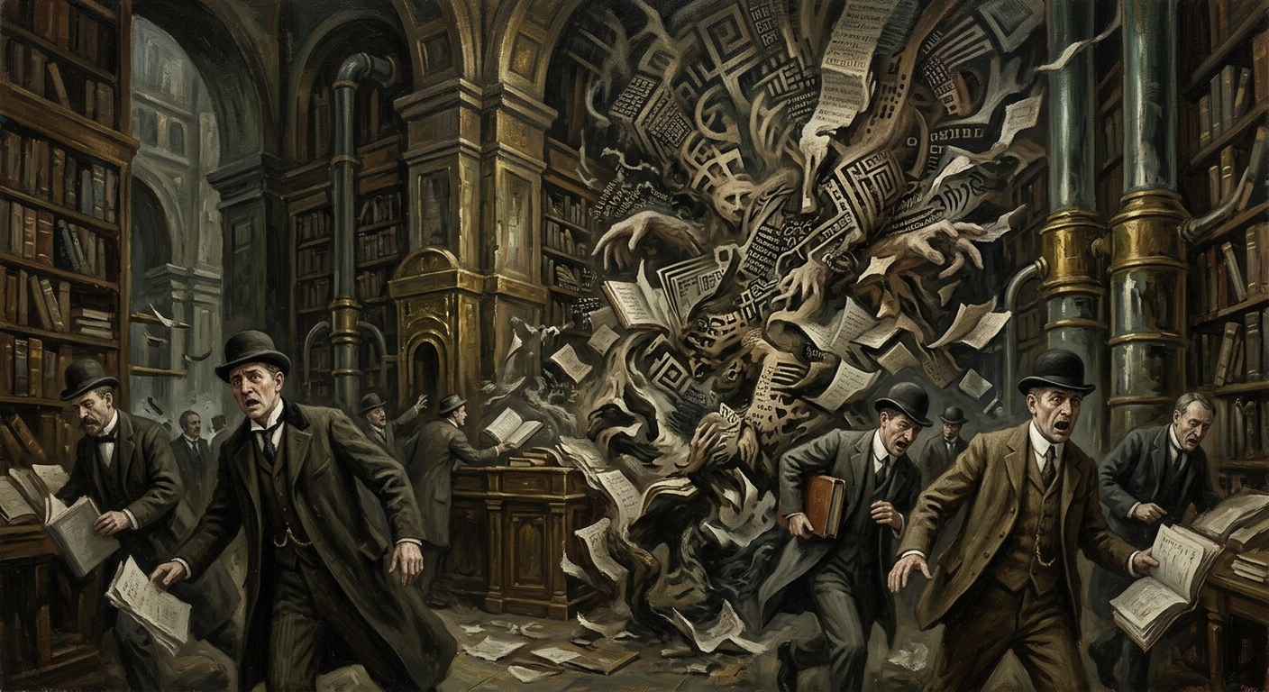 The Lie — The Lie, rendered as oil-painting.