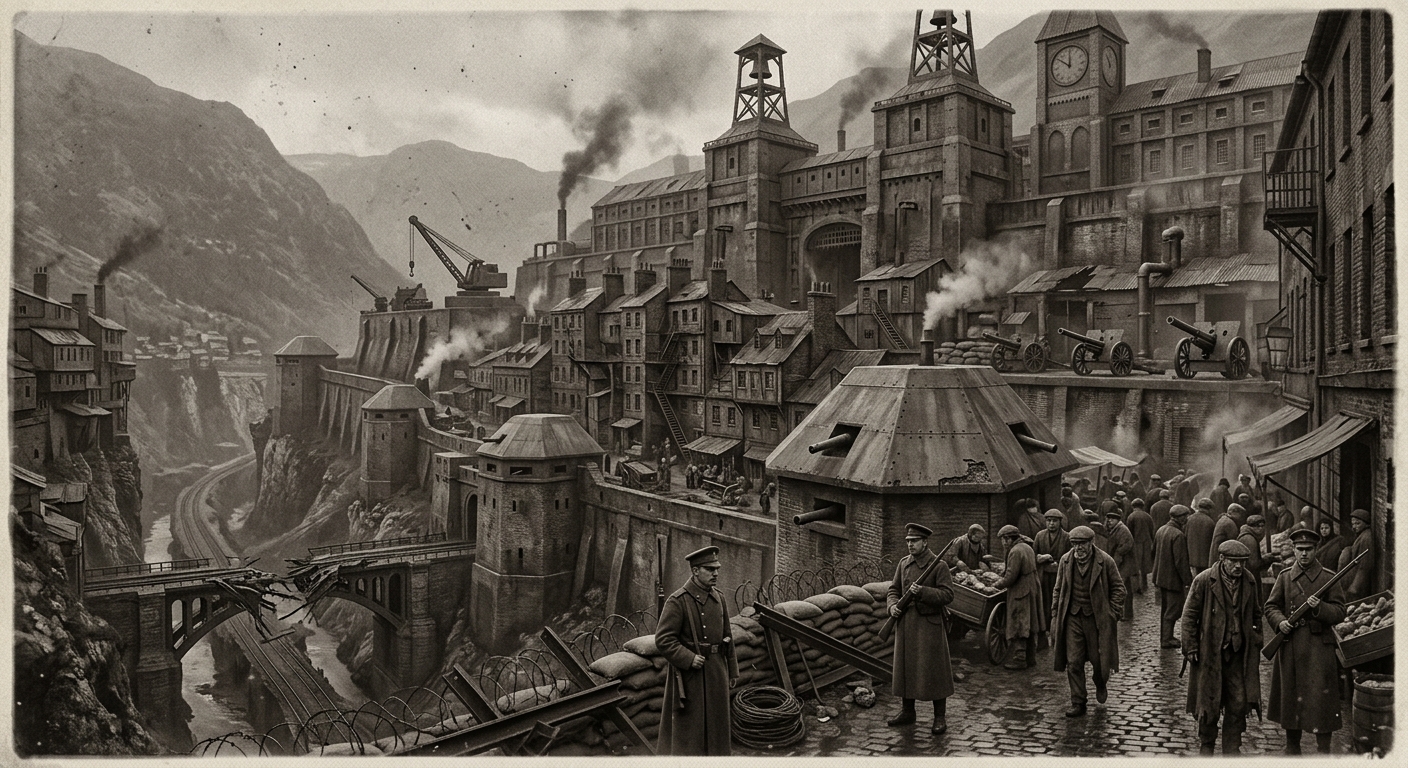 Montreval — On the Lower Town and the Terraces, rendered as photograph.